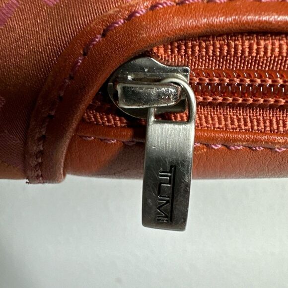 TUMI T Monogram Jacquard Nylon Canvas Framed Weekender/Carry-On Duffle Rose Pink - Picture 9 of 16